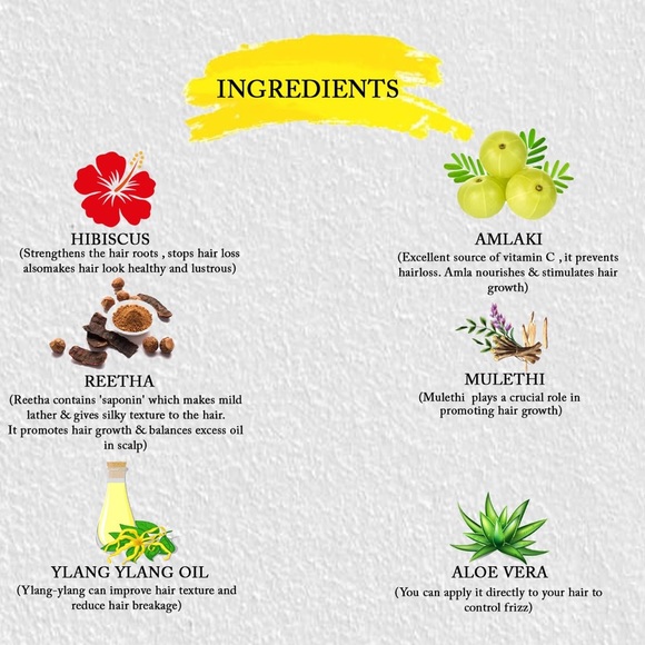 NEW Ayurvedic Hair Mask Natural Treatment 100% Vegan No Paraben Hibiscus Powder - Picture 2 of 7